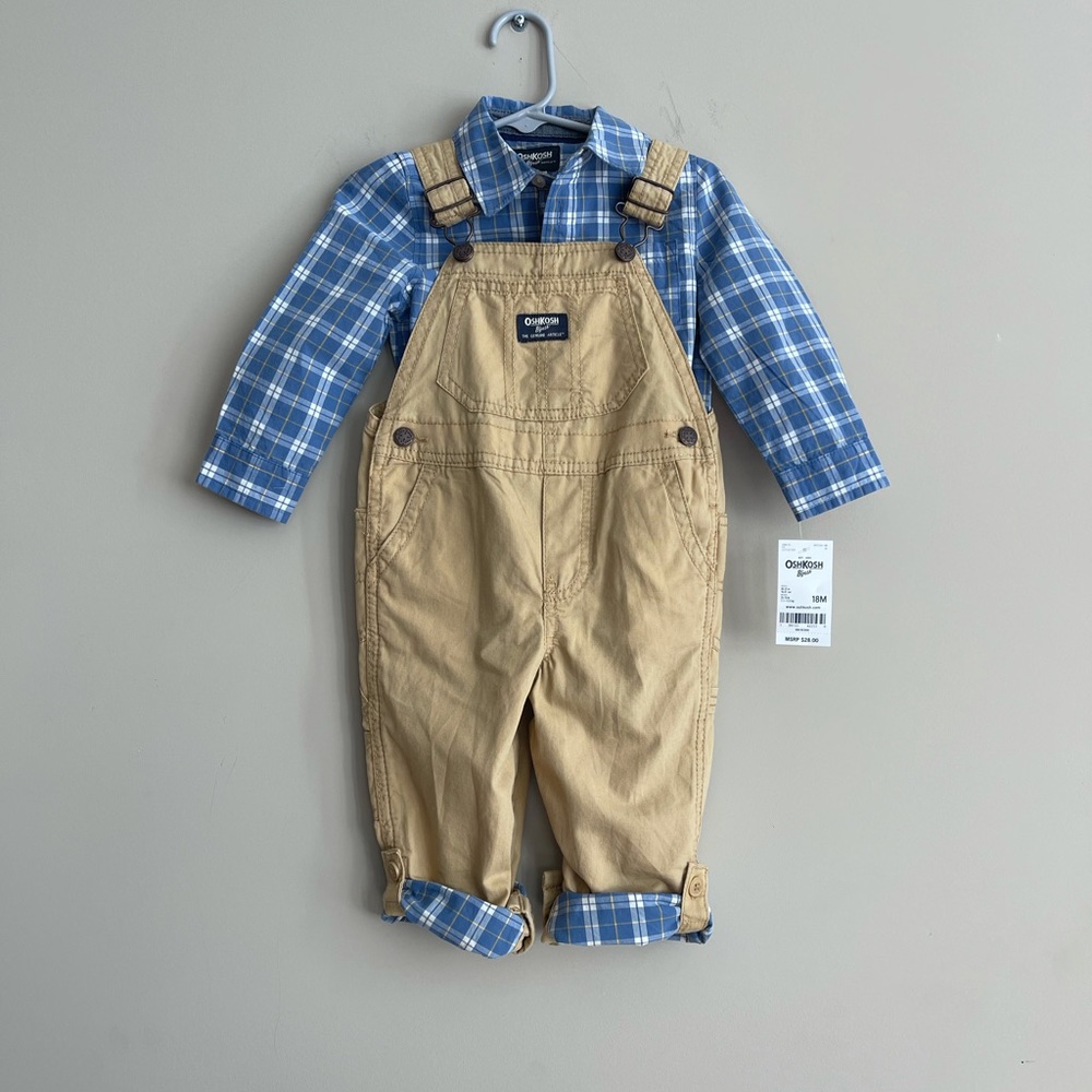 Oshkosh Bjosh bib overall set 18M